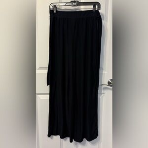 Elastic Black Baggy Pants